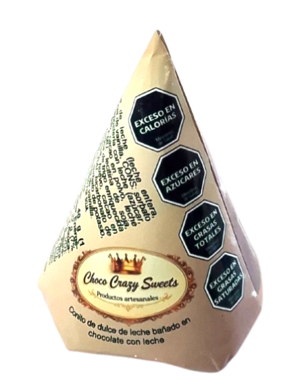 Conito individual bañado en chocolate con leche caja x 12 u