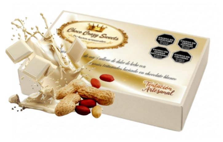 Caja x 6 Alfajores de Maní bañados en chocolate blanco