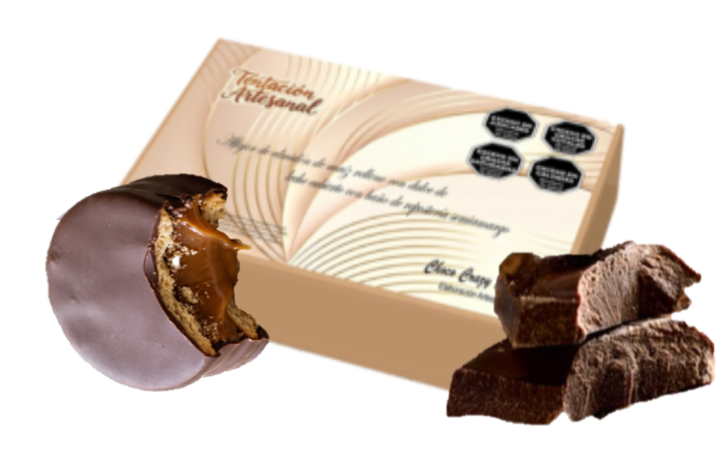 Caja x 6 Alfajores de almidón de maíz bañados en chocolate semiamargo