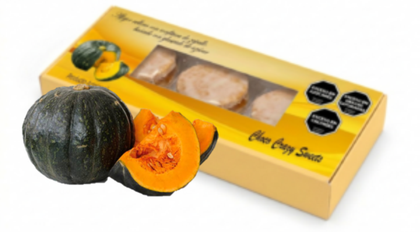 Caja Alfajores Frutales x 3u zapallo