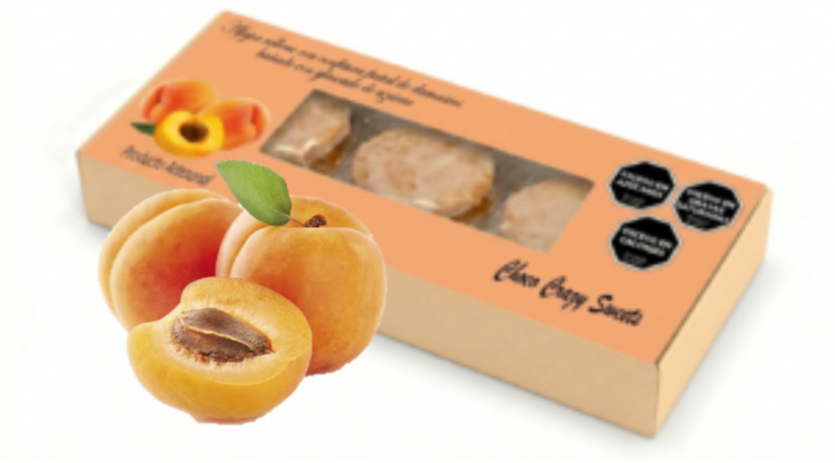 Caja Alfajores Frutales x 3 damasco