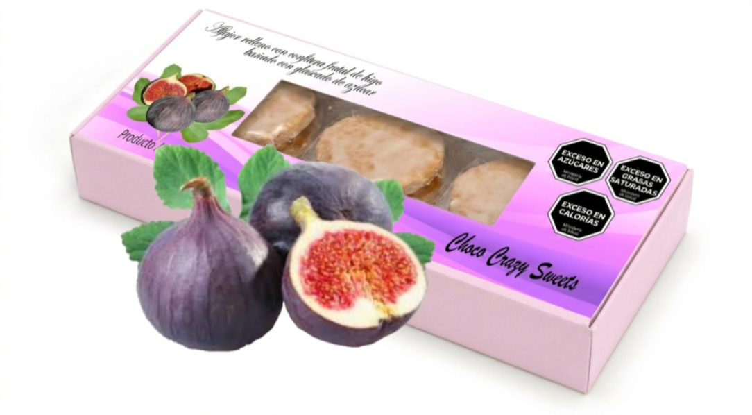 Caja Alfajores Frutales x 3u Higos