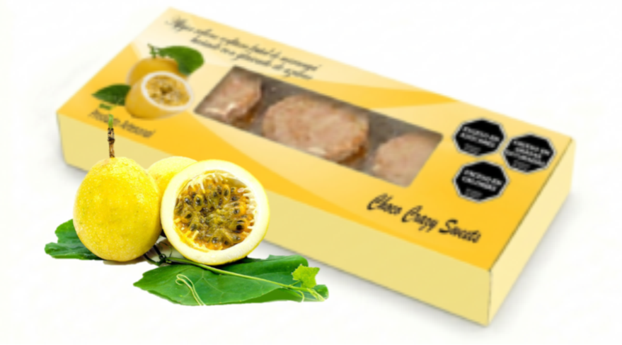 Caja Alfajores Frutales x 3u maracuyá