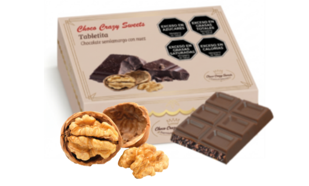 Caja x18 Tabletitas de chocolate con leche con nueces