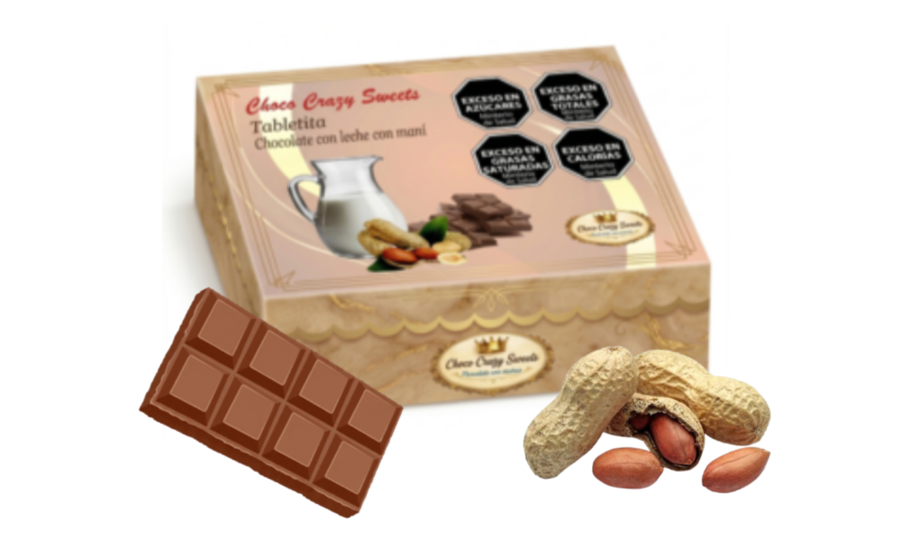 Caja x 18 Tabletitas de chocolate con leche con  maní