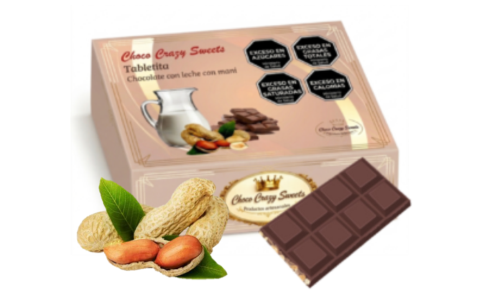 Caja x 18 Tabletitas de chocolate semiamargo con maní