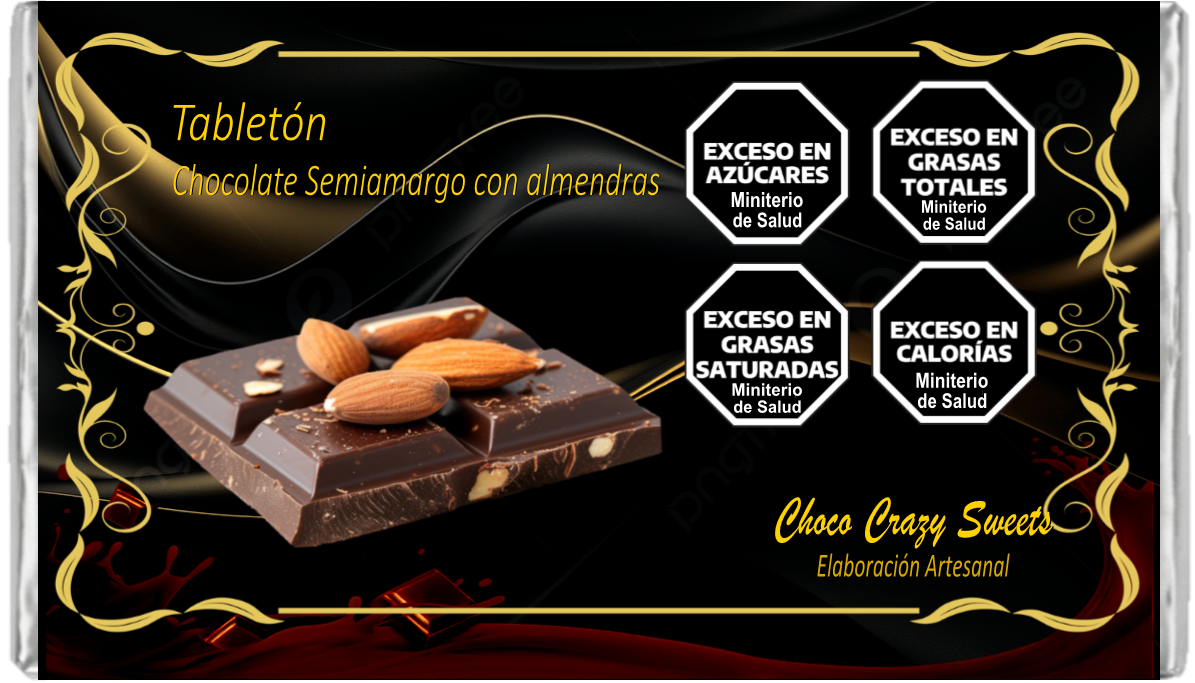 Tabletón de Chocolate Semiamargo con Almendras