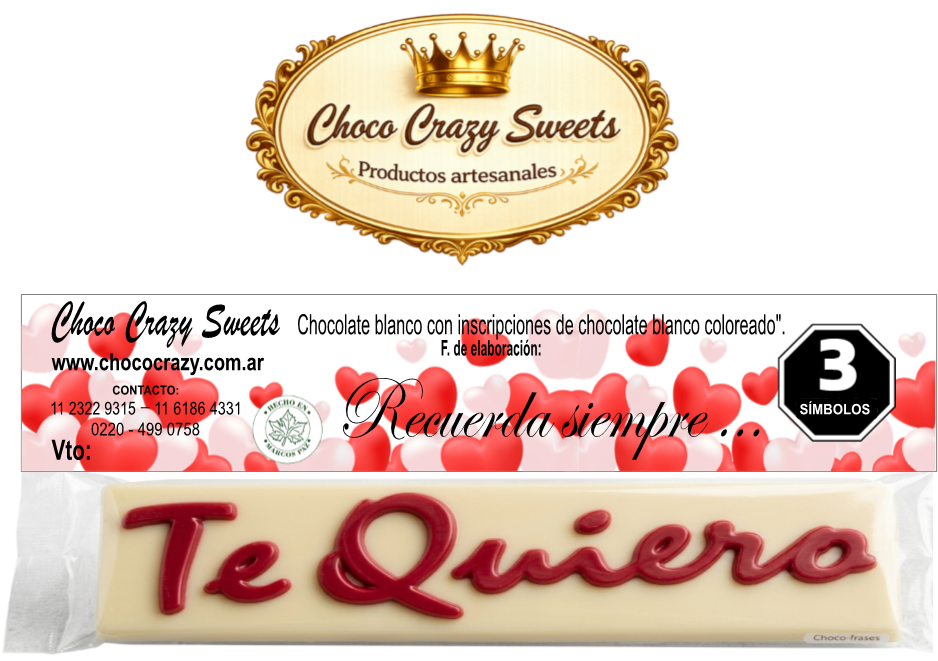 Chocofrases "Te Quiero" blanco