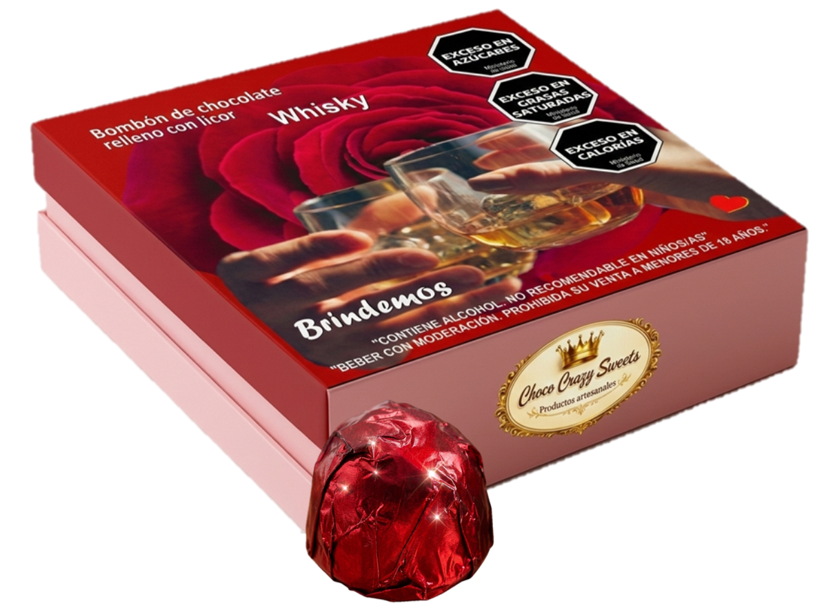 Caja x 16 Bombones de licor al whisky
