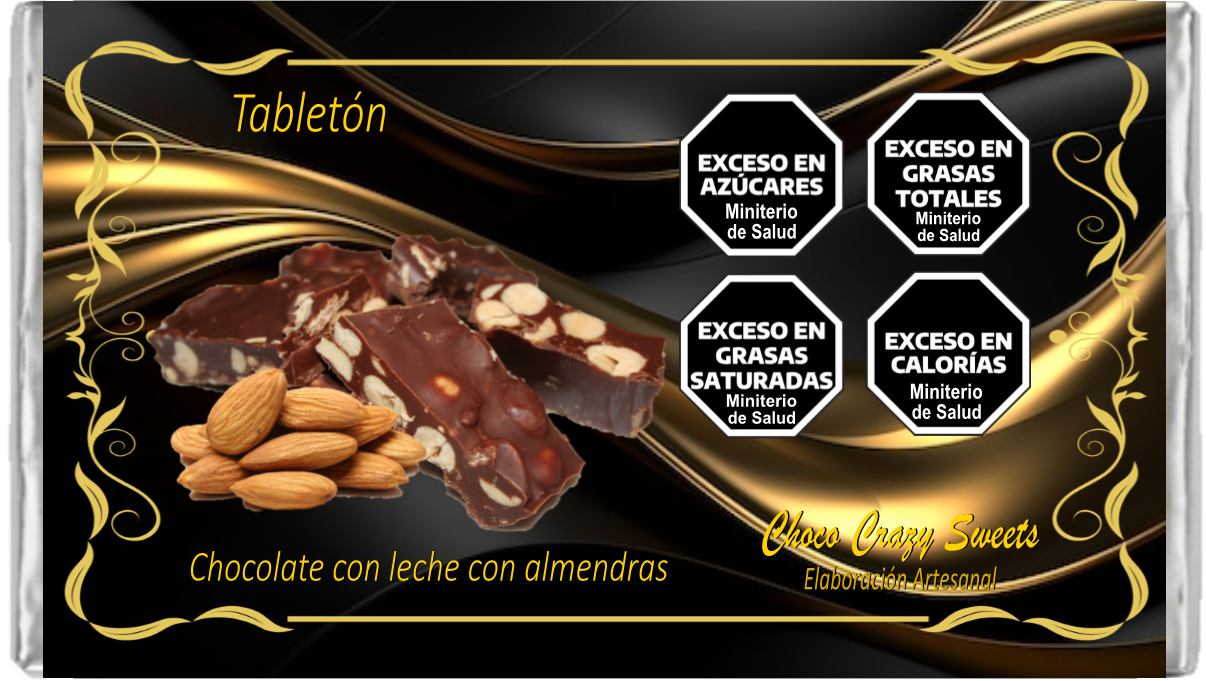 Tabletón con leche con almendras