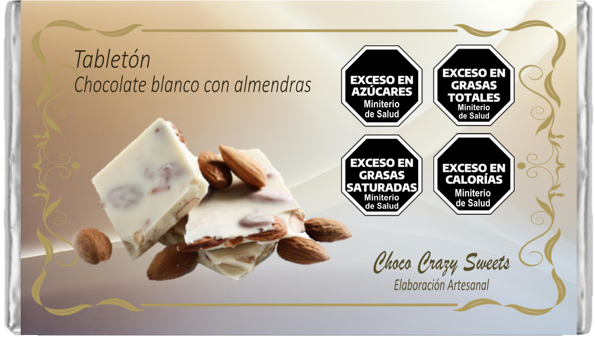 Tabletón blanco con almendras