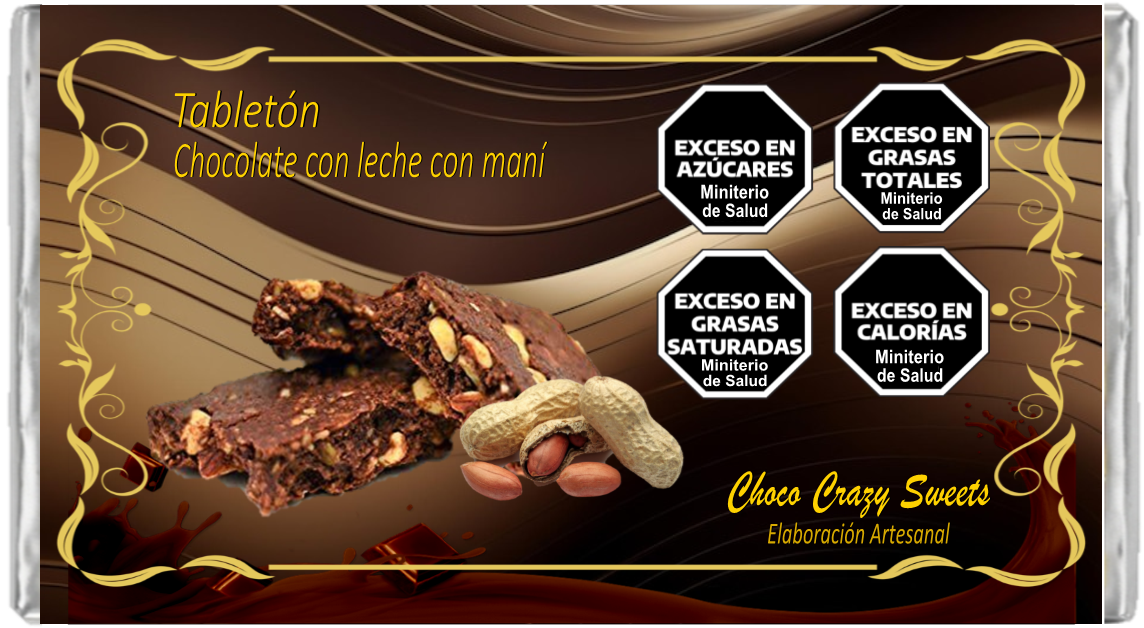 Tabletón con leche con maní